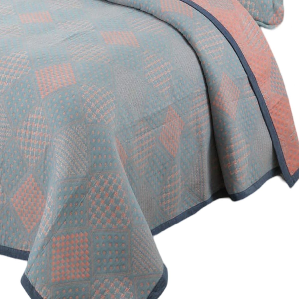 GENERICO - CUBRECAMA QUILT  2 PLAZAS DELGADO PRIMAVERA VERANO