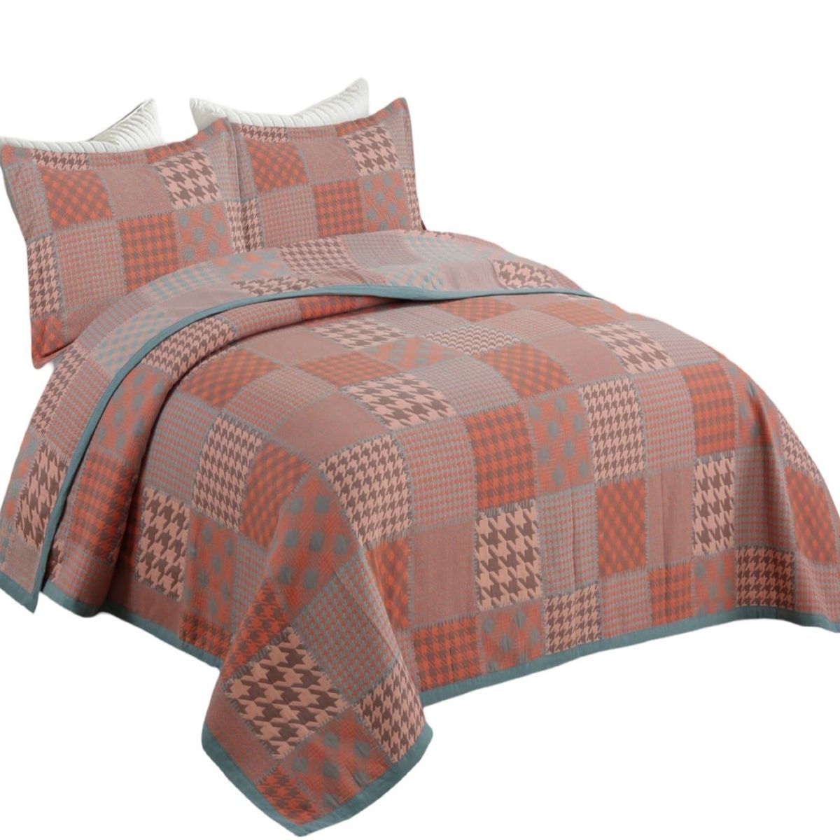 GENERICO - CUBRECAMA QUILT  2 PLAZAS DELGADO PRIMAVERA VERANO