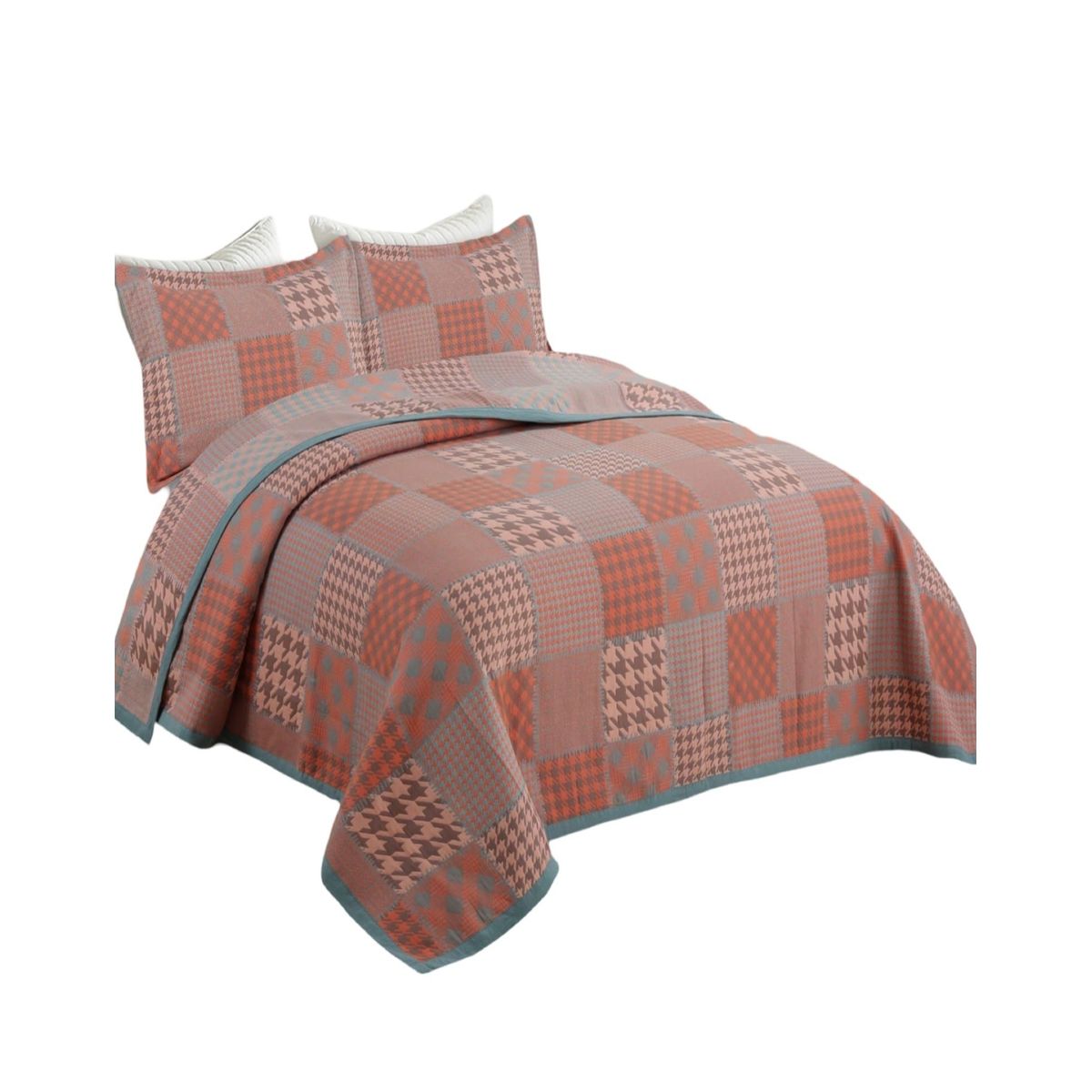 GENERICO - CUBRECAMA QUILT  2 PLAZAS DELGADO PRIMAVERA VERANO