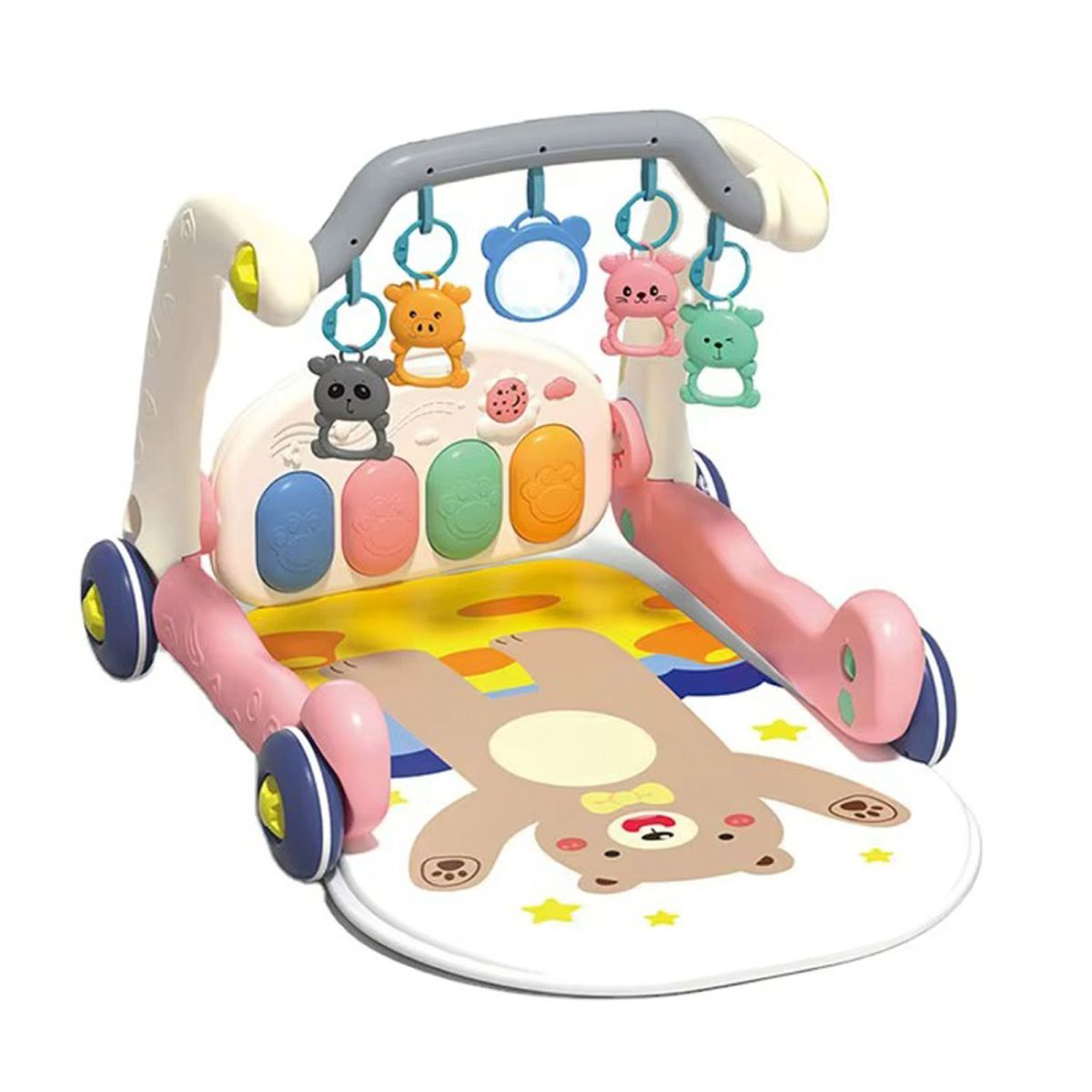 MON PETIT - Gimnasio Alfombra Caminadora Bebe Musical 4 en 1 Little Bear