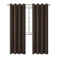 Cortina Blackout 1 Paño 140x220 Cm Tela Poliester Marron