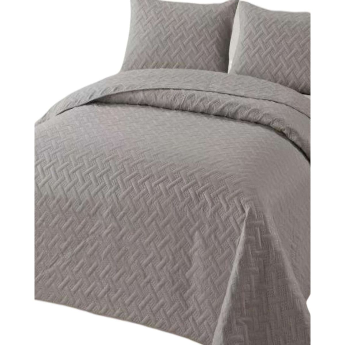GENERICO - COBERTOR COLCHAS QUILT DE VERANO PLAZA Y MEDIA GRIS