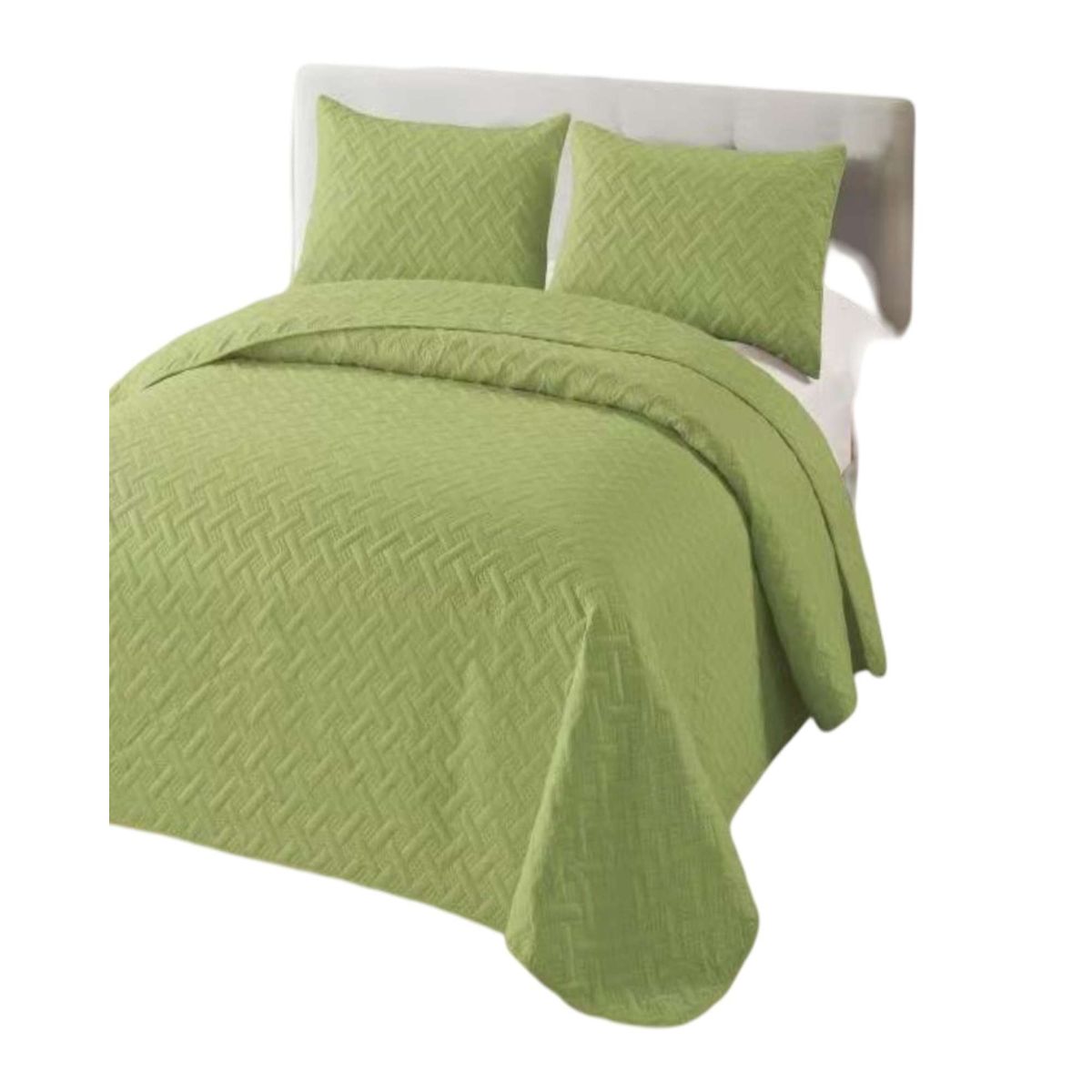 GENERICO - COBERTOR COLCHAS QUILT DE VERANO 2 PLAZAS VERDE