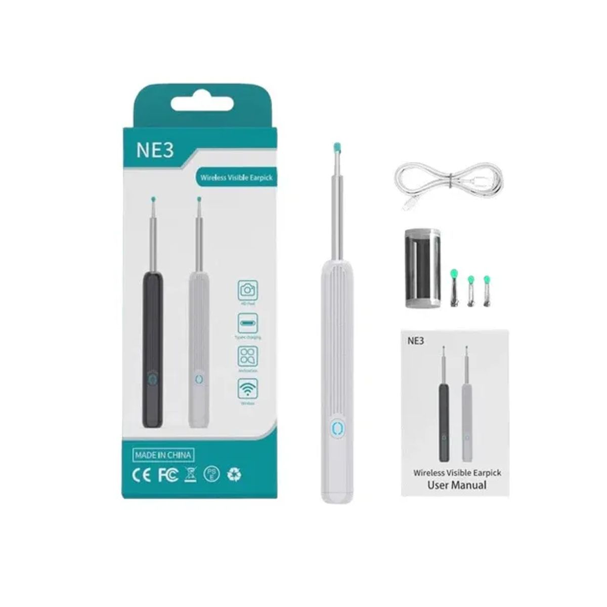 GENERICO - Limpiador De Oídos Con Cámara Endoscopio Androidios Apk