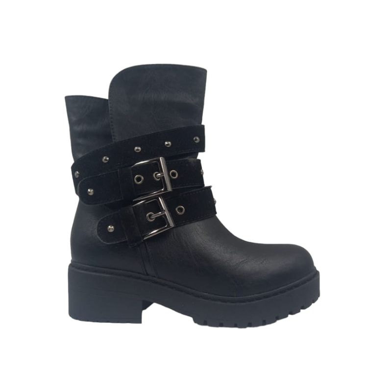 HERIEL - Botín Negro Tachas Mujer