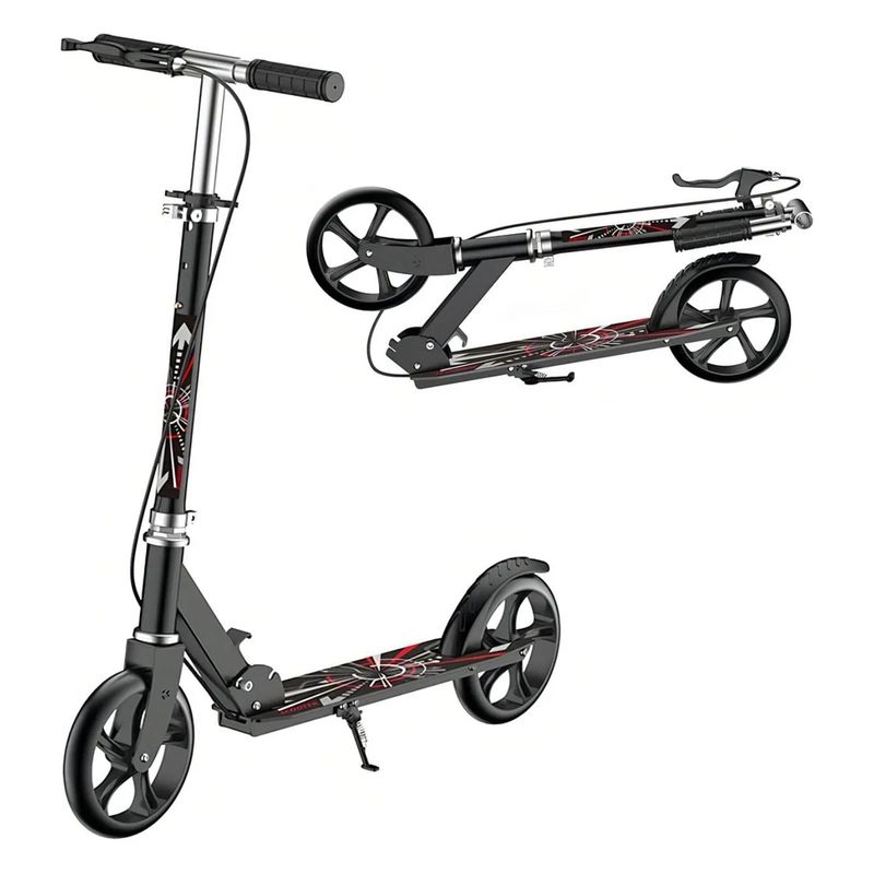 GENERICO - Scooter Plegable Metalico 2 Ruedas