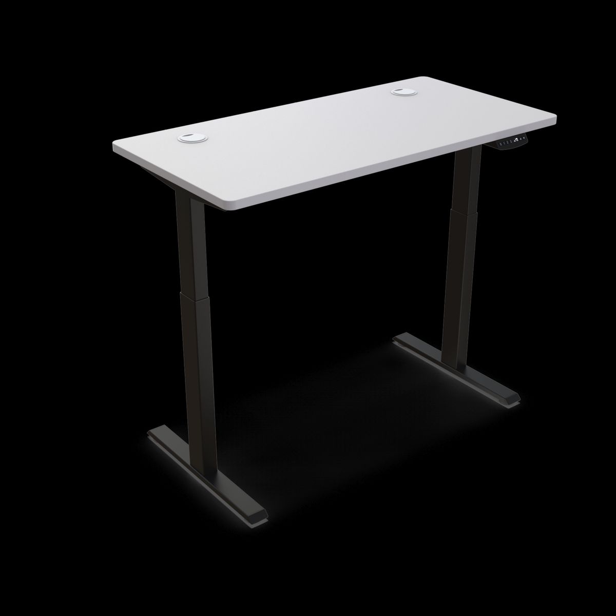 UPLIFT - Escritorio Eléctrico Regulable UpLift - Cubierta Blanca 120x 60cm + Base Negra