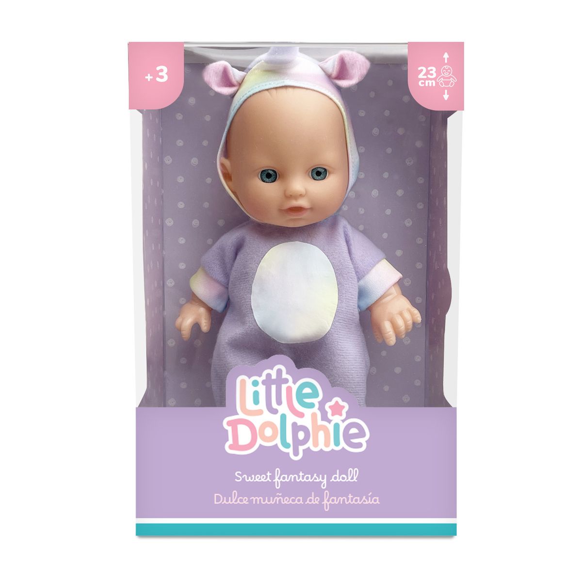 LITTLE DOLPHIE - Juguete Muñeca Bebé de 23 cm con Aroma Suave