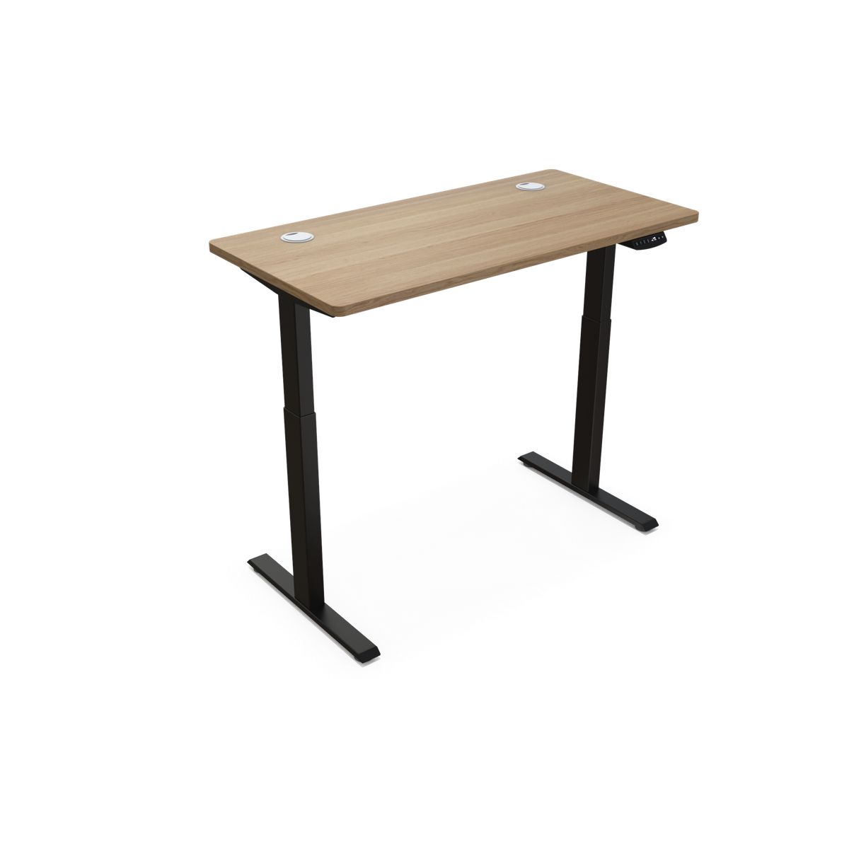 UPLIFT - Escritorio Eléctrico Regulable UpLift - Cubierta Roble 120x60cm + Base Negra