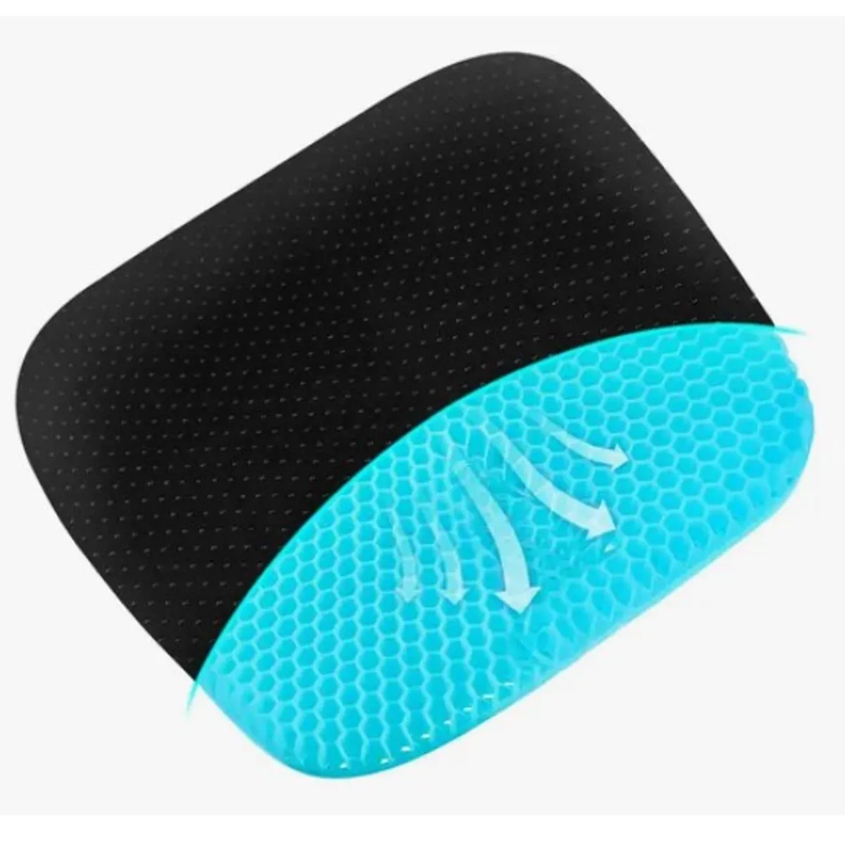 OFERTABKN - Cojin Gel Silicon Ergonomico Panal Comodo Asiento Auto Silla