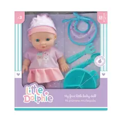 LITTLE DOLPHIE - Muñeca 23 cm con Accesorios para Alimentar