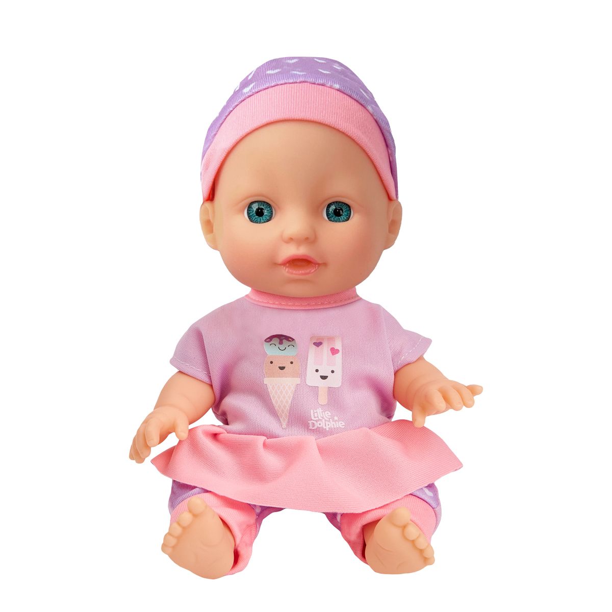 LITTLE DOLPHIE - Juguete Muñeca Bebé 23 cm con Accesorios para Alimentar