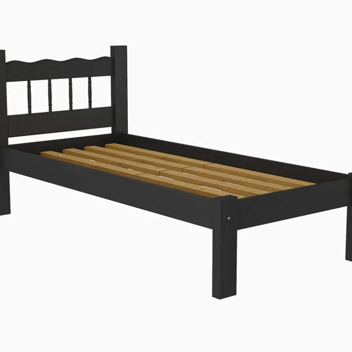 BE DESIGN - Cama 1 Plaza Berlin Negro