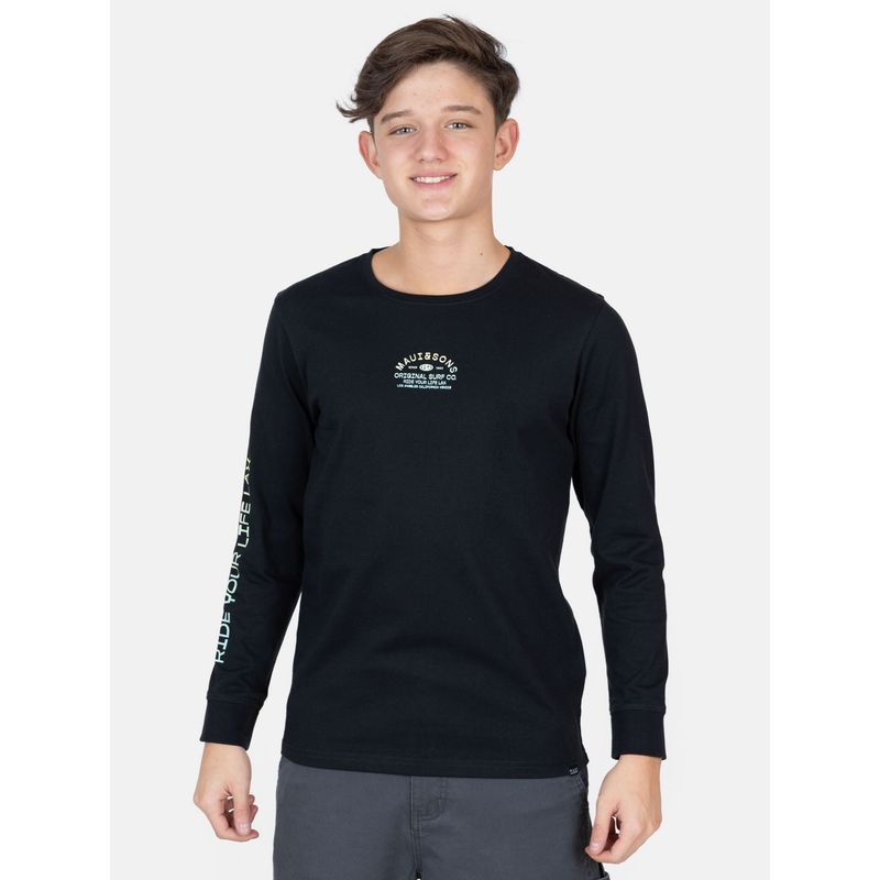 MAUI AND SONS - Polera ML ClearSun Negro Infantil Maui And Sons - Negro