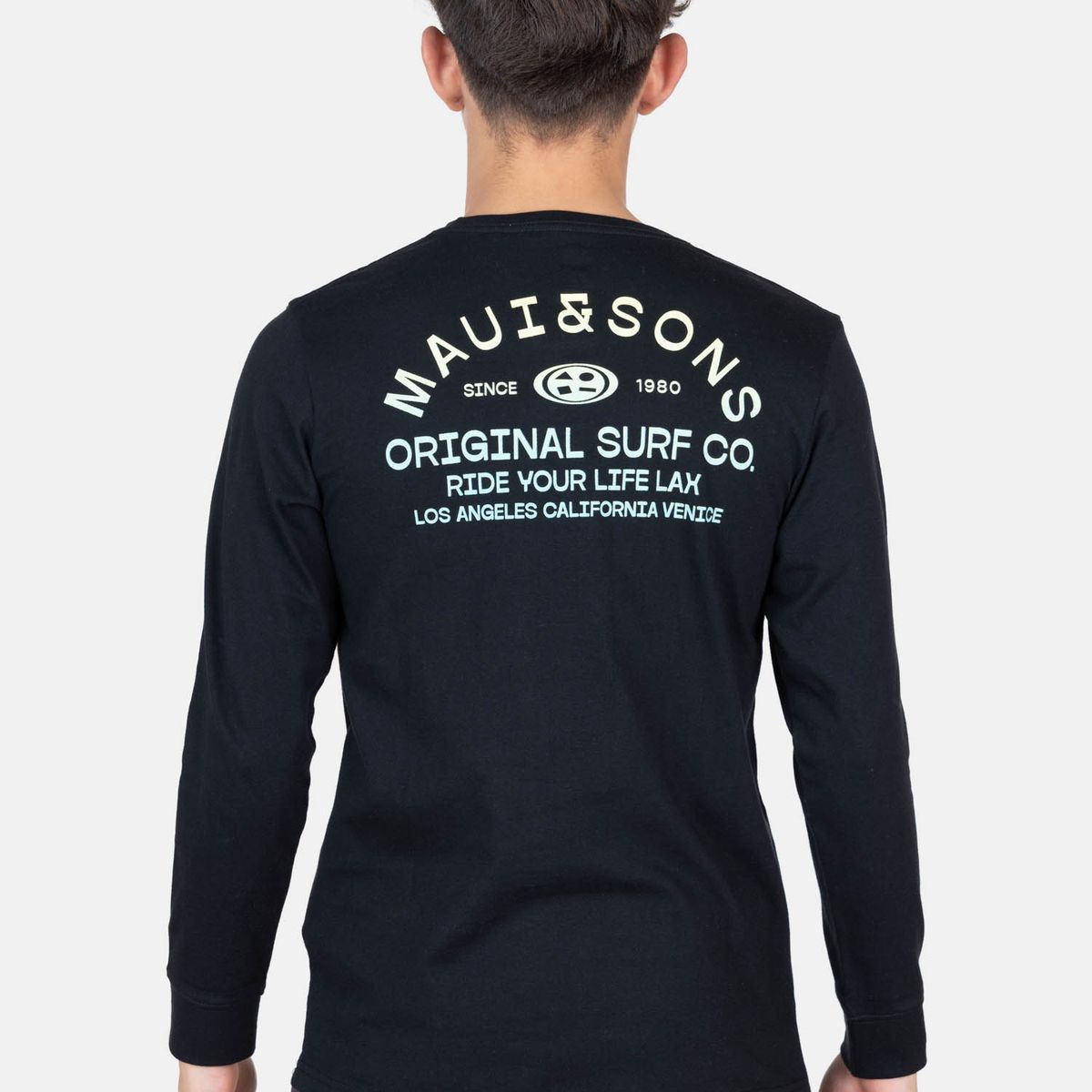 MAUI AND SONS - Polera ML ClearSun Negro Infantil Maui And Sons - Negro