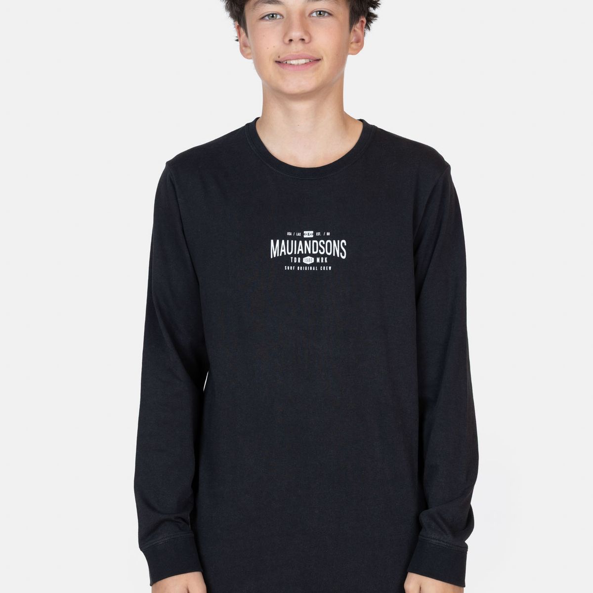 MAUI AND SONS - Polera ML Active Negro Infantil Maui And Sons - Negro