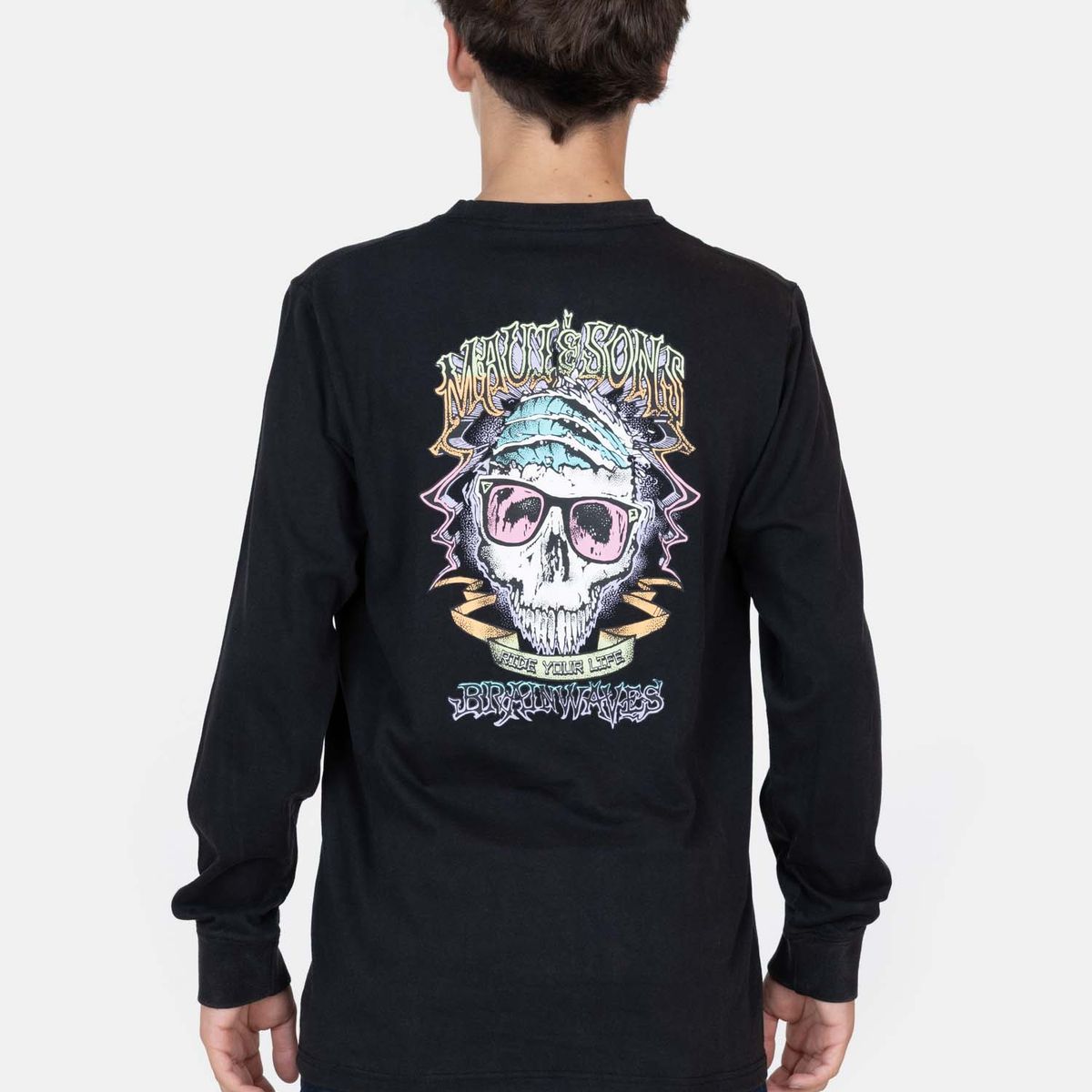 MAUI AND SONS - Polera ML RayVibe Negro Infantil Maui And Sons - Negro