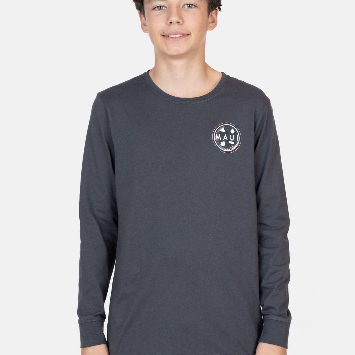 MAUI AND SONS - Polera ML RayFit Gris Infantil Maui And Sons - Gris