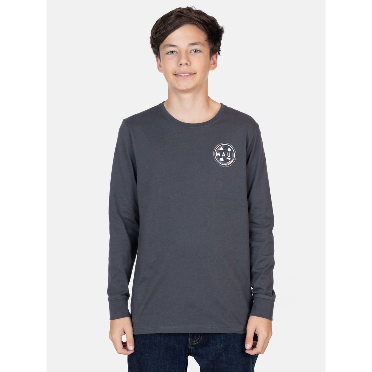 MAUI AND SONS - Polera ML RayFit Gris Infantil Maui And Sons - Gris