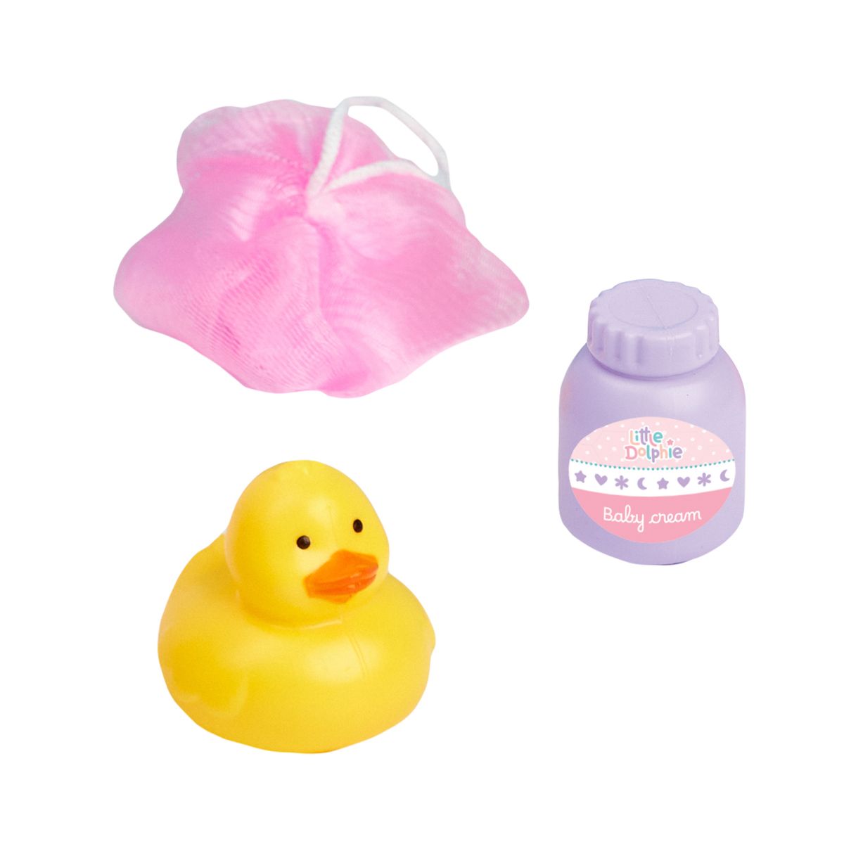 LITTLE DOLPHIE - Juguete Muñeca Bebé 23 cm con Accesorios para el baño