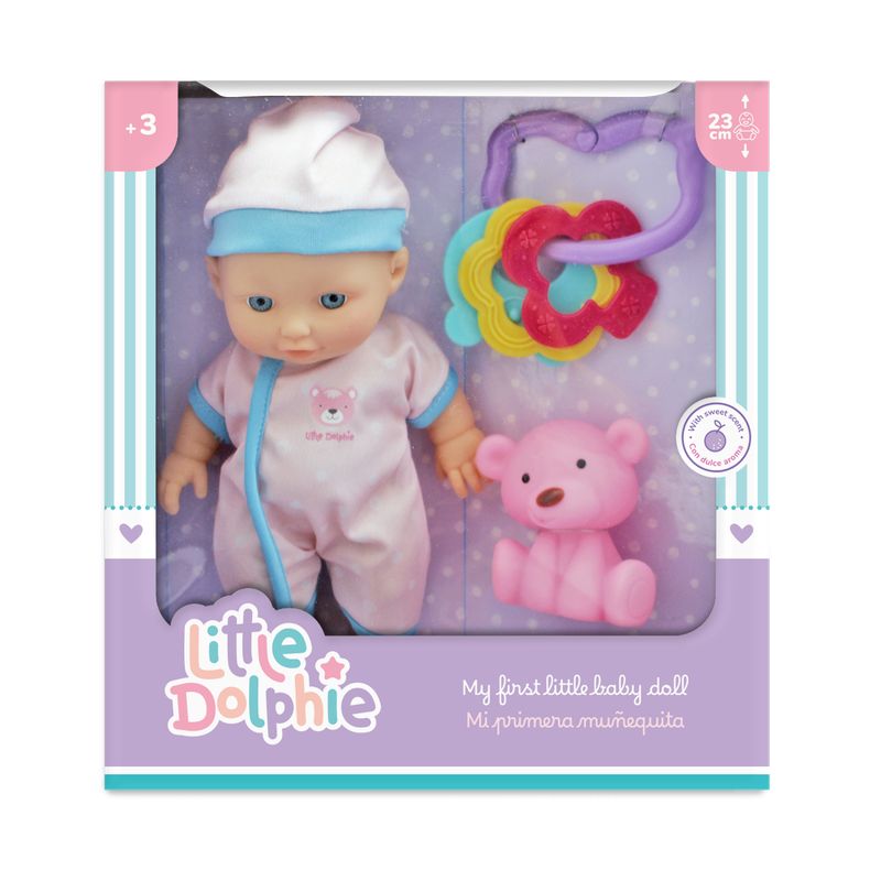 LITTLE DOLPHIE - LITTLE DOLPHIE Muñeca 23 cm con Sonajero