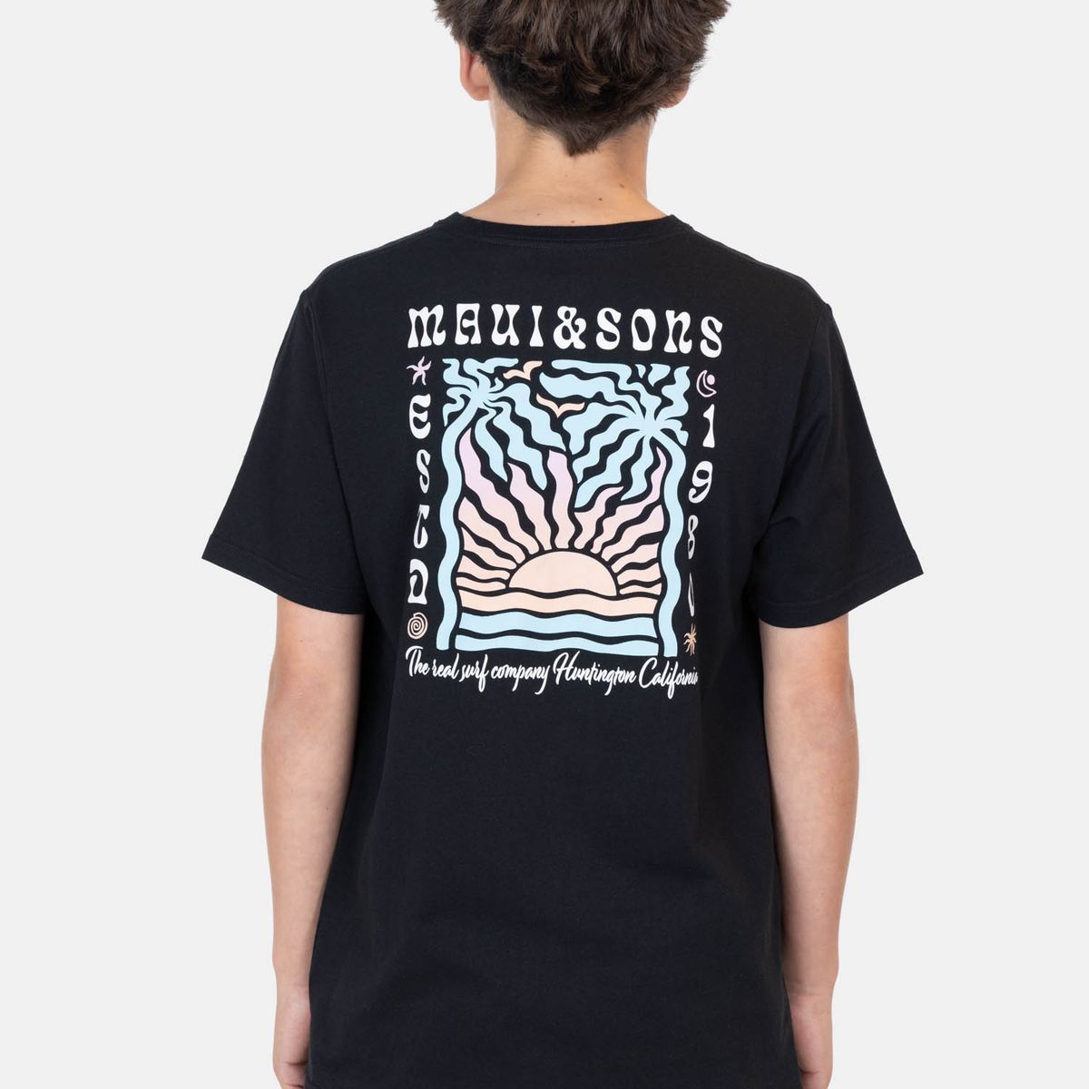 MAUI AND SONS - Polera MC Beats Negro Infantil Maui And Sons - Negro