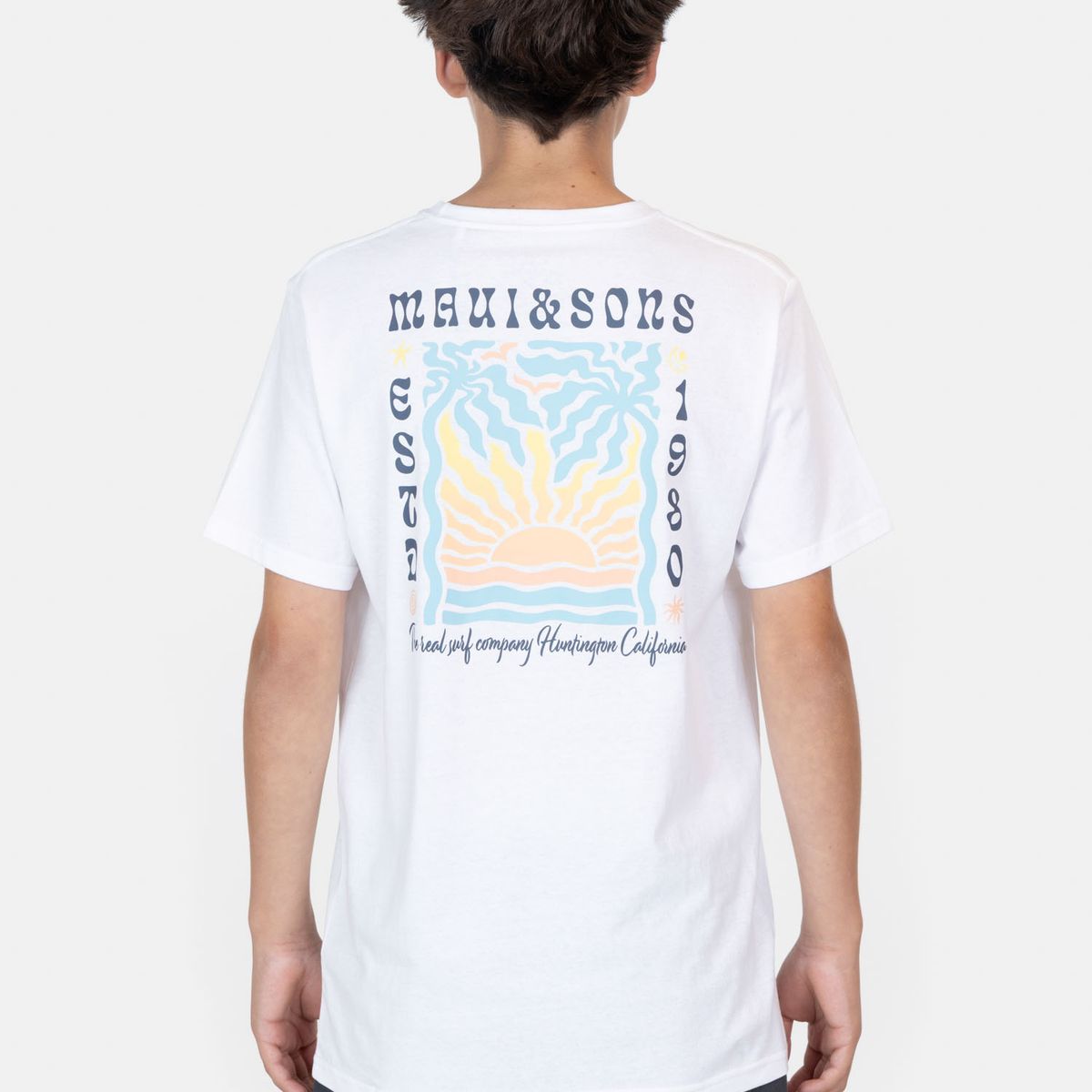 MAUI AND SONS - Polera MC Beats Blanco Infantil Maui And Sons - Blanco