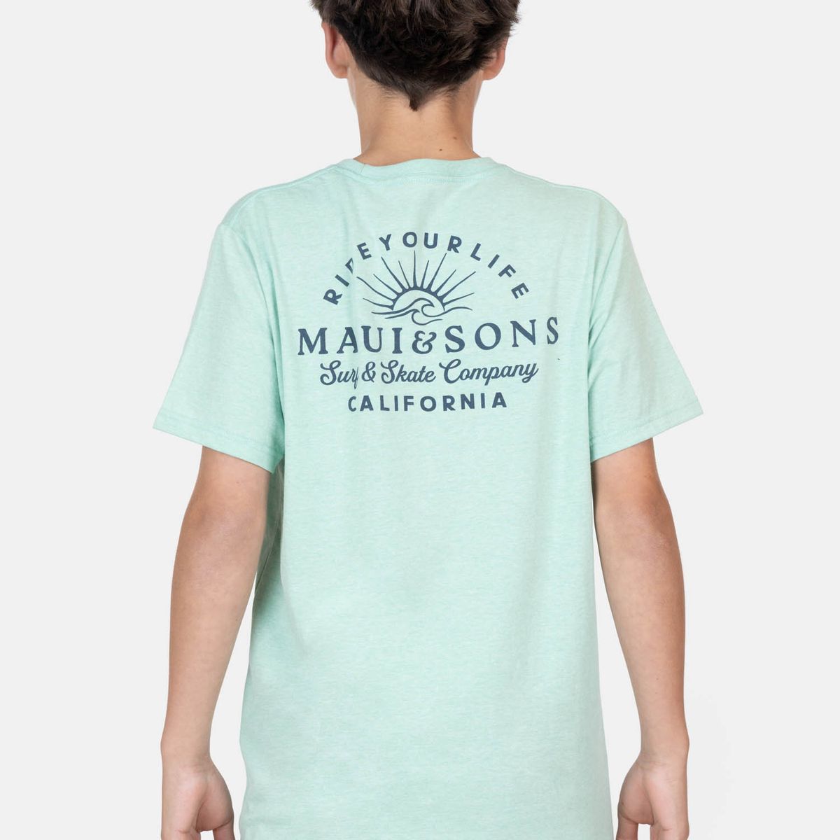MAUI AND SONS - Polera MC Cielo Playero Verde Infantil Maui And Sons - Verde