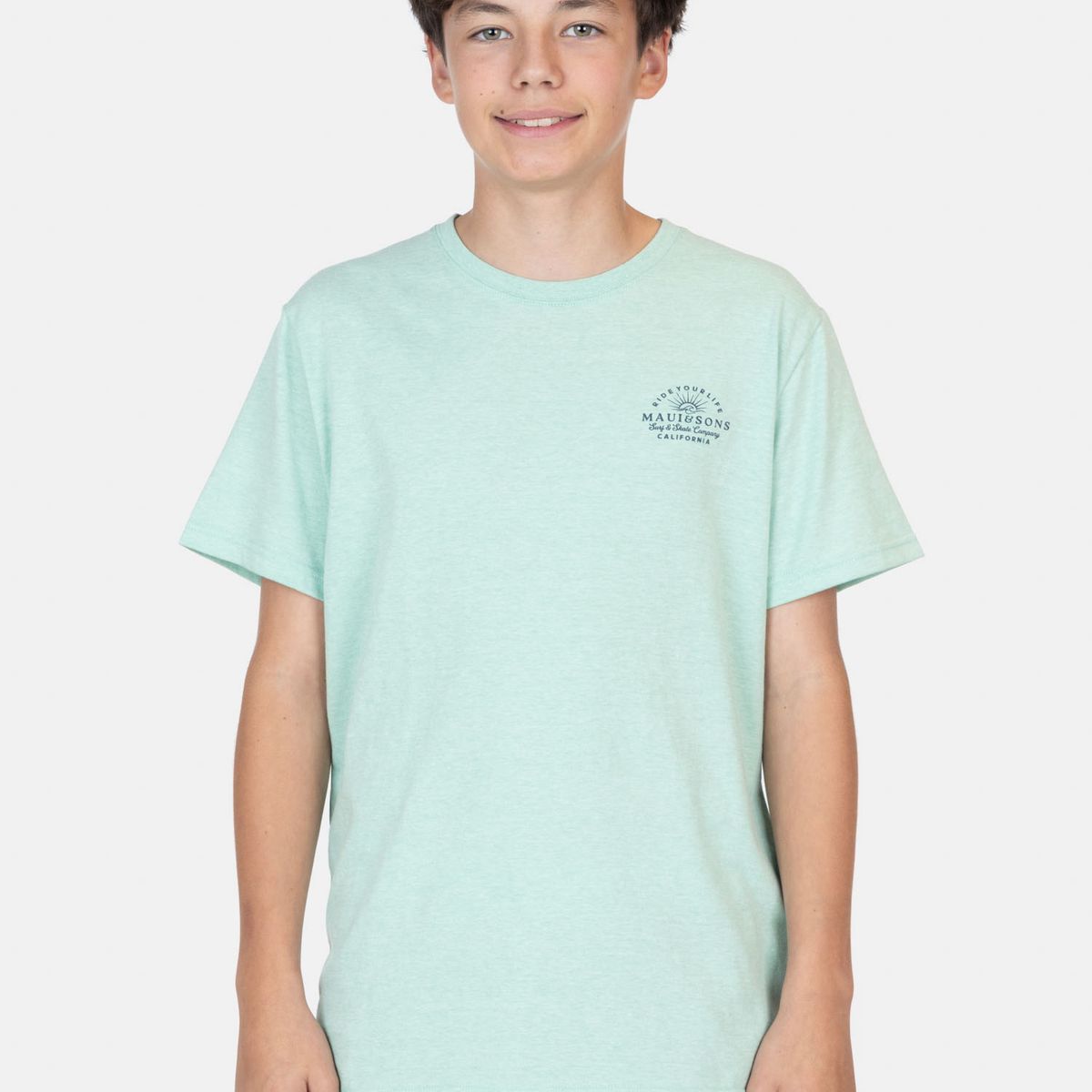 MAUI AND SONS - Polera MC Cielo Playero Verde Infantil Maui And Sons - Verde