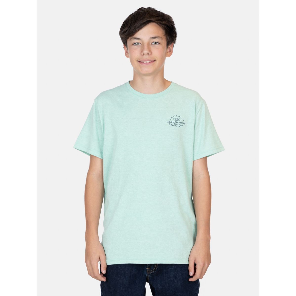 MAUI AND SONS - Polera MC Cielo Playero Verde Infantil Maui And Sons - Verde