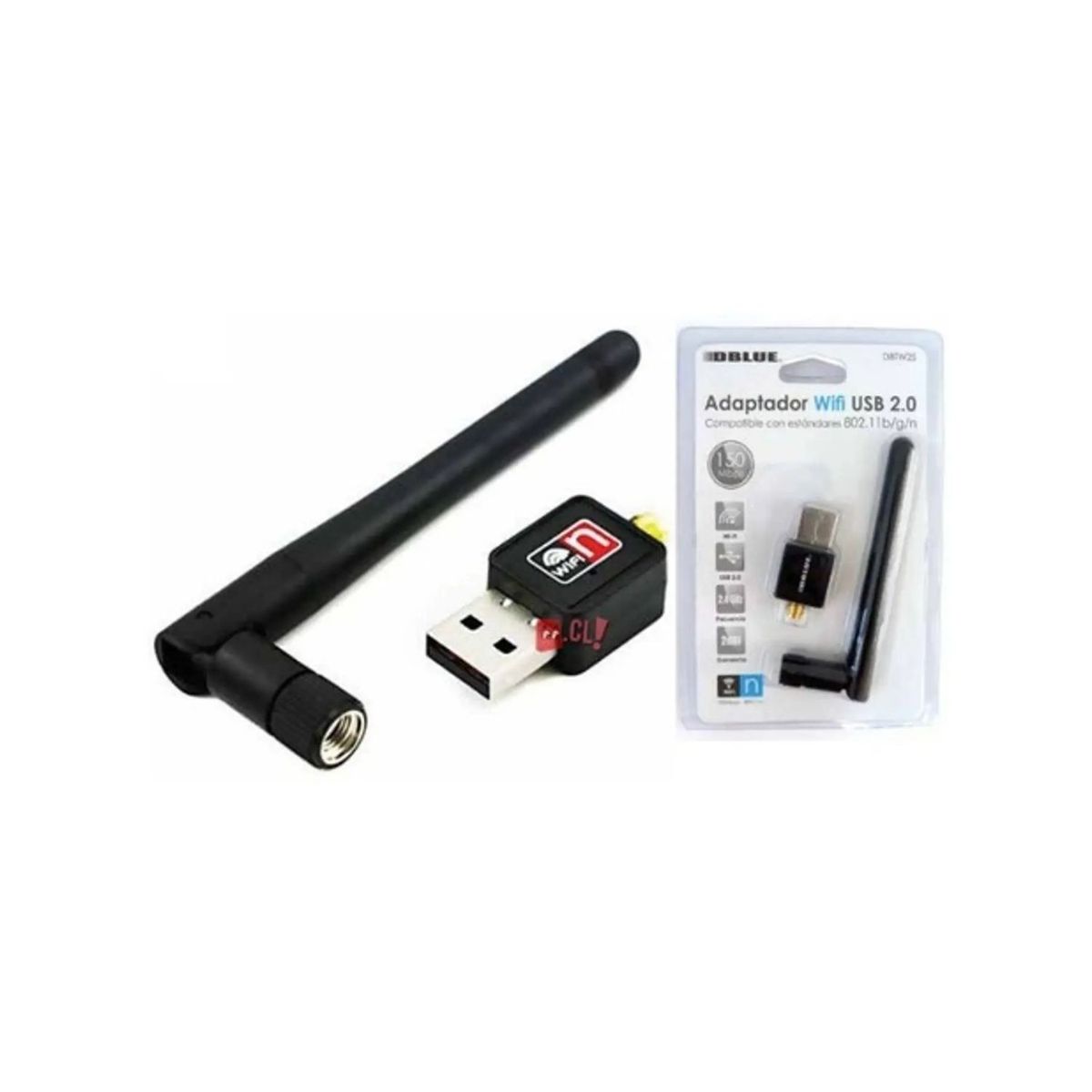 DBLUE - Adaptador Usb Wifi 150mbps Con Antena Desmontable - Ps