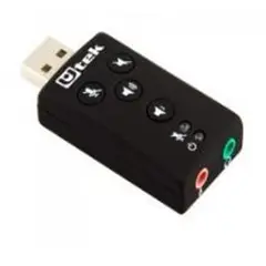 UTEK - ADAPTADOR USB A AUDIO 3D Y MICROFONO