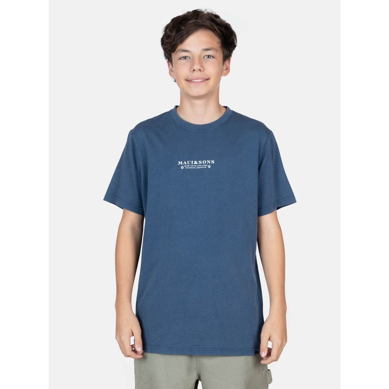 MAUI AND SONS - Polera MC SolSkyn Azul Infantil Maui And Sons - Azul
