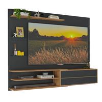Rack Pared TV 65 Negro Miel