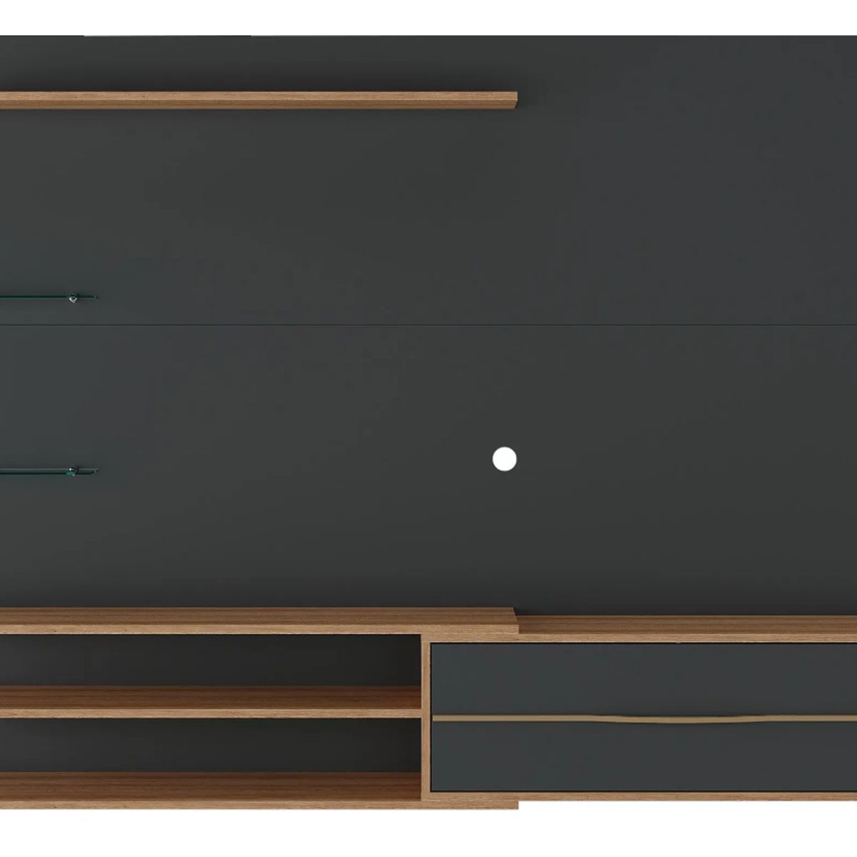 BE DESIGN - Rack Pared TV 65 Negro Miel