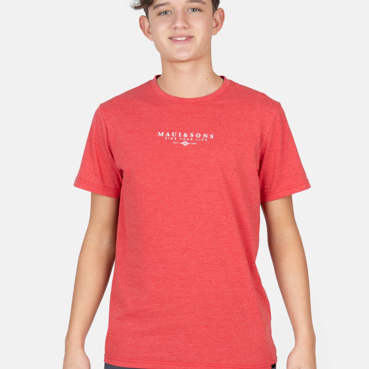MAUI AND SONS - Polera MC RiderSoul Rojo Infantil Maui And Sons - Rojo