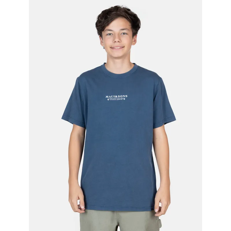 MAUI AND SONS - Polera MC SolSkyn Azul Infantil Maui And Sons - Azul