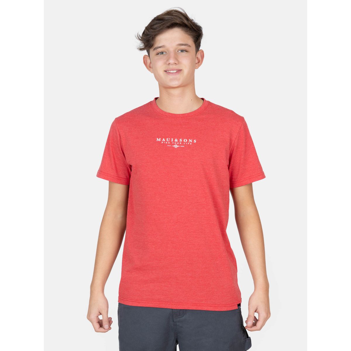 MAUI AND SONS - Polera MC RiderSoul Rojo Infantil Maui And Sons - Rojo