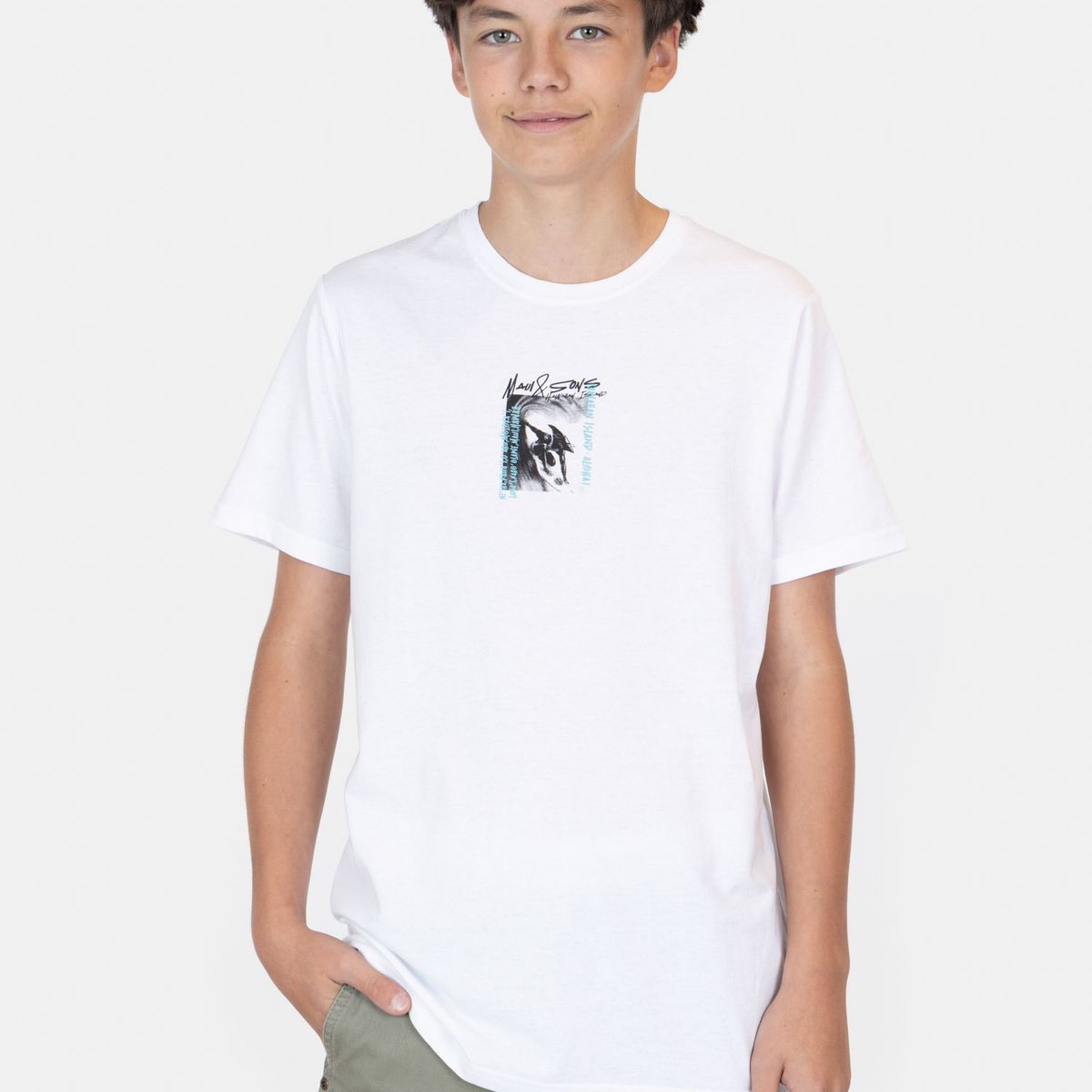 MAUI AND SONS - Polera MC SolRise Blanco Infantil Maui And Sons - Blanco