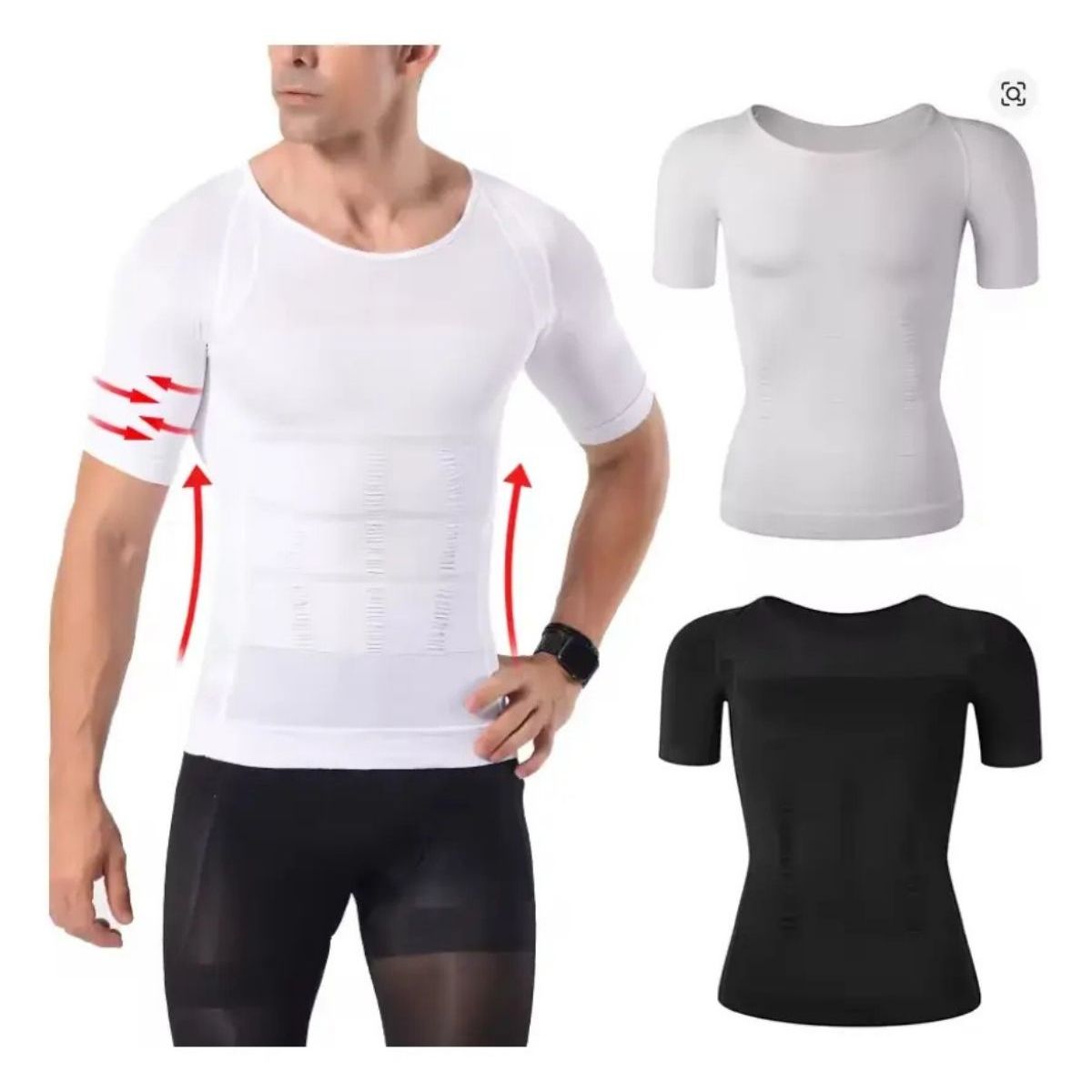 LOOK SHOP - Polera Compresión Hombre Faja Camiseta Reductora Hombre 779