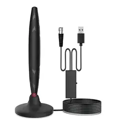 TECNOLAB - Antena Digital TV 25dB Larga Con Amplificador Y Cable 3m - PS