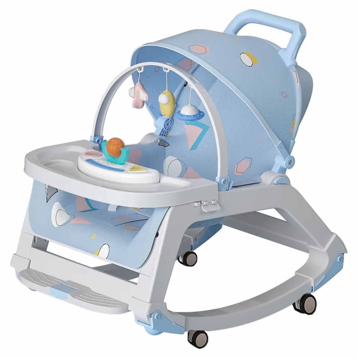 MUNDO ONLINE - Silla Mecedora De Comer Bebe 5 En 1 Reclinable Safe Baby