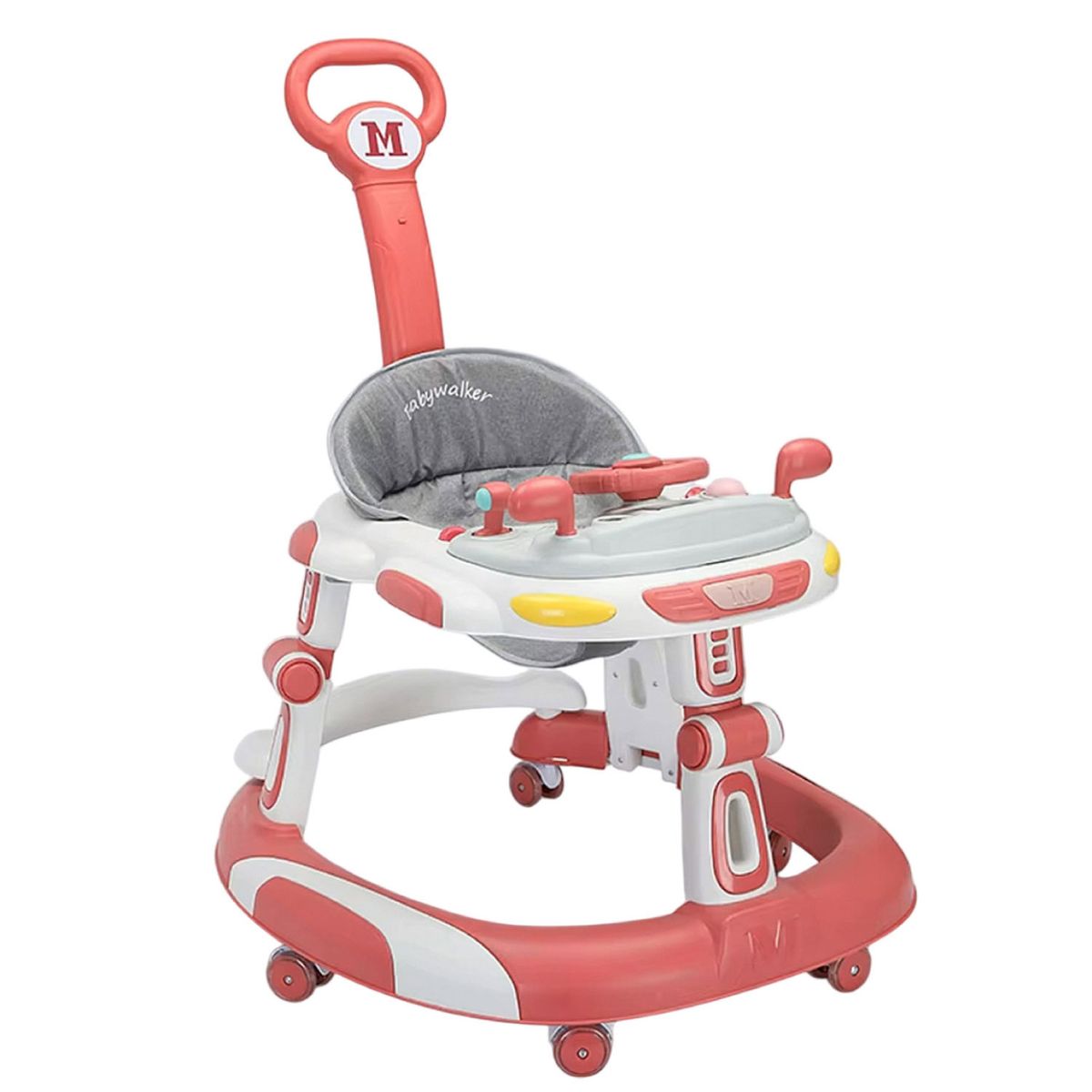 MON PETIT - Andador Caminadora Bebe Plegable Autito con Sonido Fucsia
