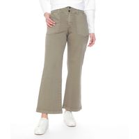 PANTALON CROP CARGO TIRO ALTO PRETINA MEDIA 2 BOTONES