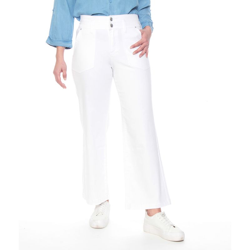 WADOS - PANTALON CROP CARGO TIRO ALTO PRETINA MEDIA 2 BOTONES