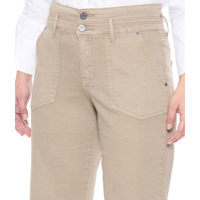 Imagen 2 del producto PANTALON CROP CARGO TIRO ALTO PRETINA MEDIA 2 BOTONES