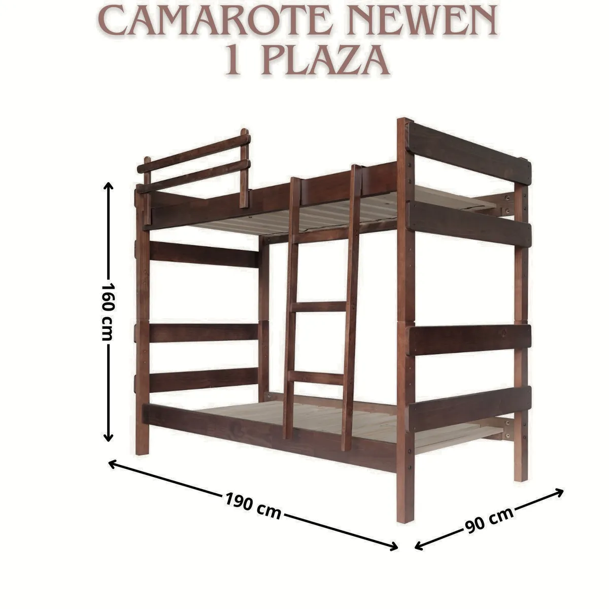 LAS ARAUCARIAS - Camarote Newen Chocolate 1 plaza Desmontable