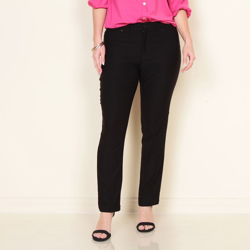 WADOS - PANTALON RECTO TIRO ALTO PRETINA BASICA 1 BOTON