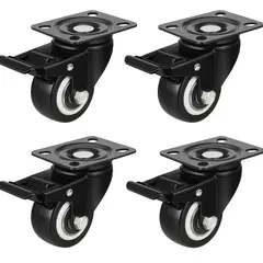 SANPLAST - Pack 4 ruedita mueble 50mm giratoria con freno