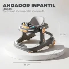 MUNDO ONLINE - Andador Caminadora Autito Musical Bebe Anticaida Apoya Pies